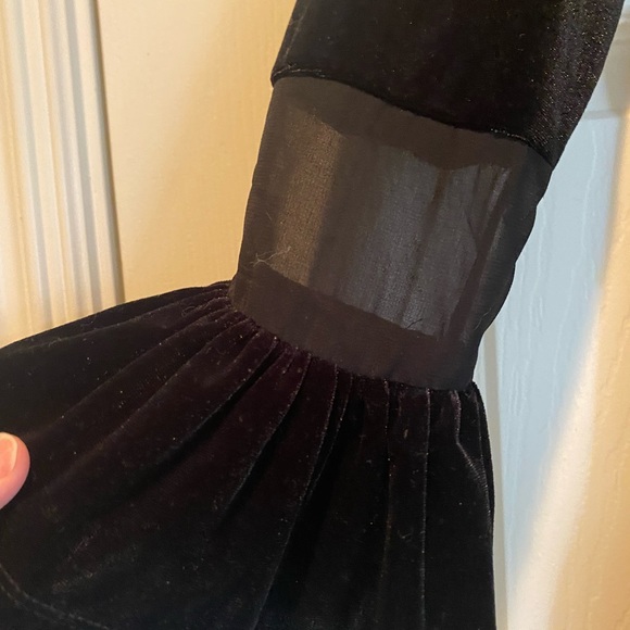 NWT Chelsea & Violet Boho Black Velvet Dress With Embroidery. - Picture 9 of 13